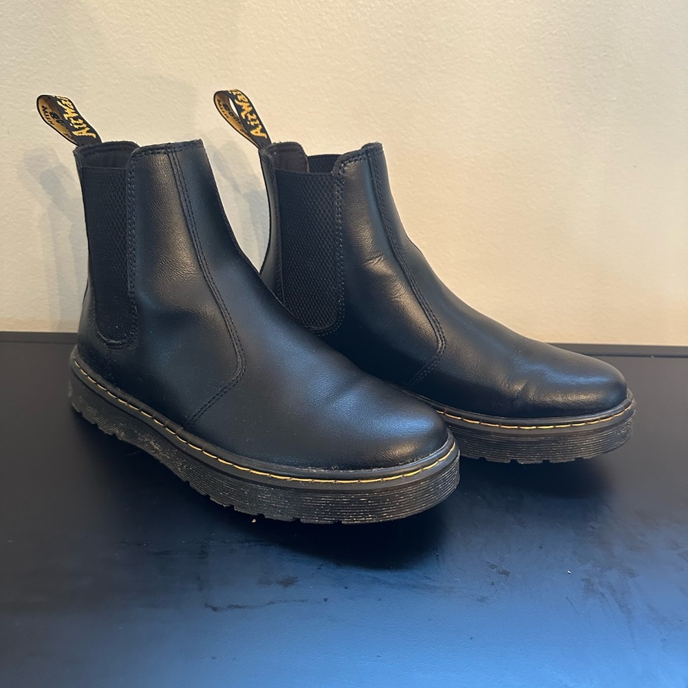 Dr. Martens Black Leather Ankle Boots